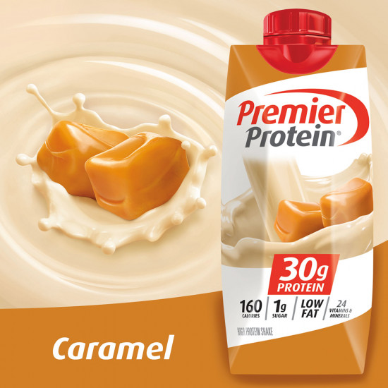 Premier Protein Shake, Caramel, 30g Protein, 11 Fl Oz, 4 Ct