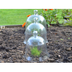 VICTORIAN GLASS BELL JAR CLOCHES – SET OF 3