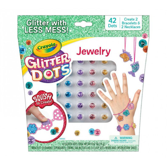 Glitter Dots Jewelry Kit, Glitter Craft Kit