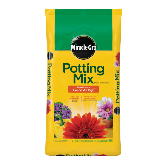 Miracle-Gro Potting Mix, 2 cu. ft., Feeds Plants up to 6 Months