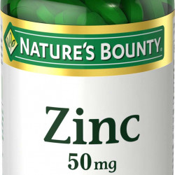 Nature's Bounty Zinc 50 mg, Supports Immune System Caplets, 100 Ct