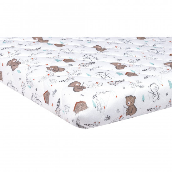 Fishing Bears Quilted Jersey Playard Sheet